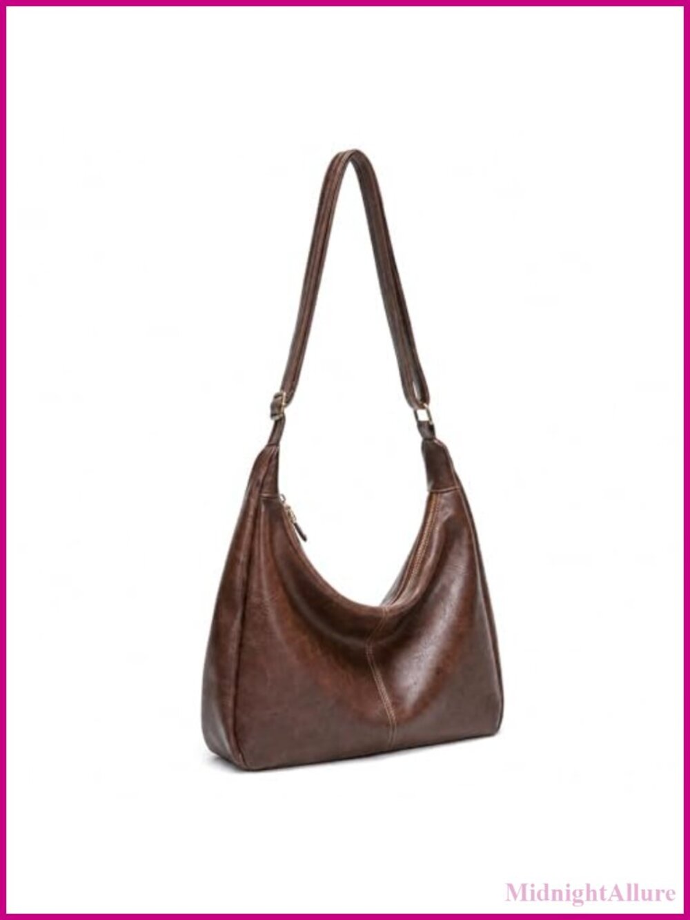 Ultra Soft Vegan Leather Hobo Shoulder Bag Foldable Slouchy Purse for Travel